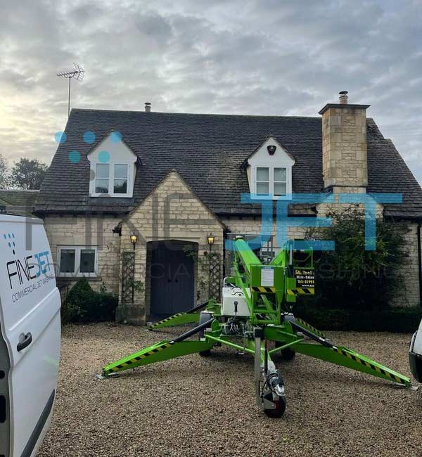 Cotswold slate roof cleaned on rural property in Naunton, Gloucestershire