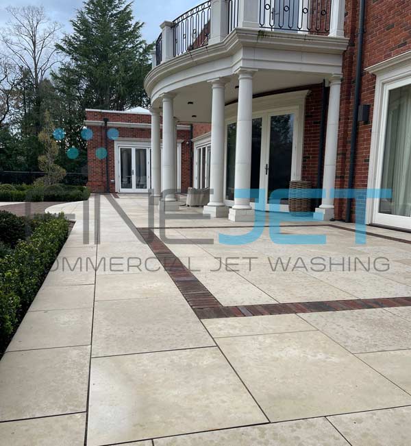 Patio jet wash at private home in Gerrards Cross, Buckinghamshire