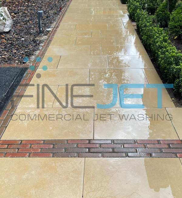 Patio jet wash at private home in Gerrards Cross, Buckinghamshire